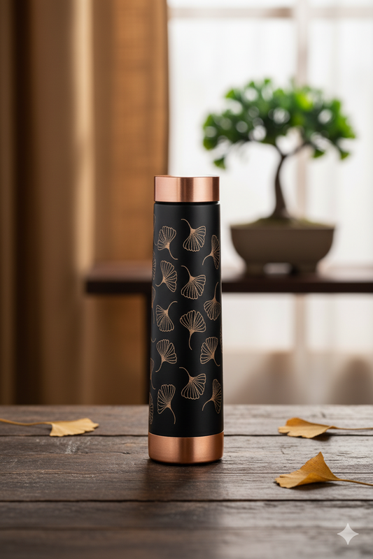 Eclair - Mashroom Print Pure Copper Bottle