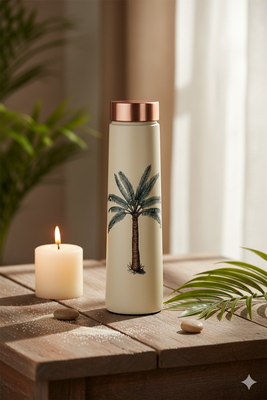 Eclair - Single Palm Tree Pure Copper Bottle