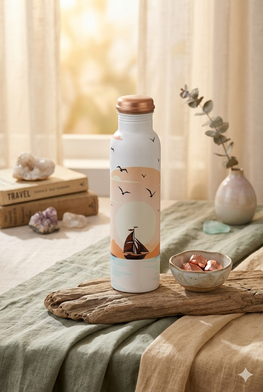 PIE - Sunset Print Pure Copper Bottle