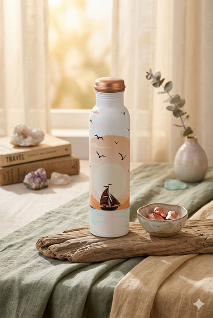 PIE - Sunset Print Pure Copper Bottle