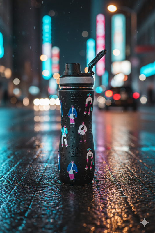 Sipper -  Genz Fashion Print Pure Copper Bottle