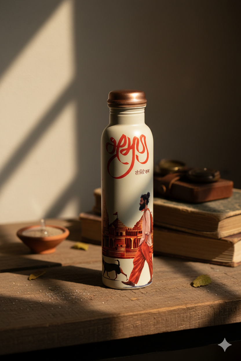 PIE - Tourism Print Pure Copper Bottle