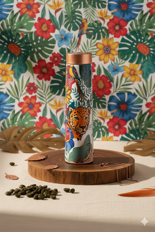 Eclair - Wild Animals Print Pure Copper Bottle