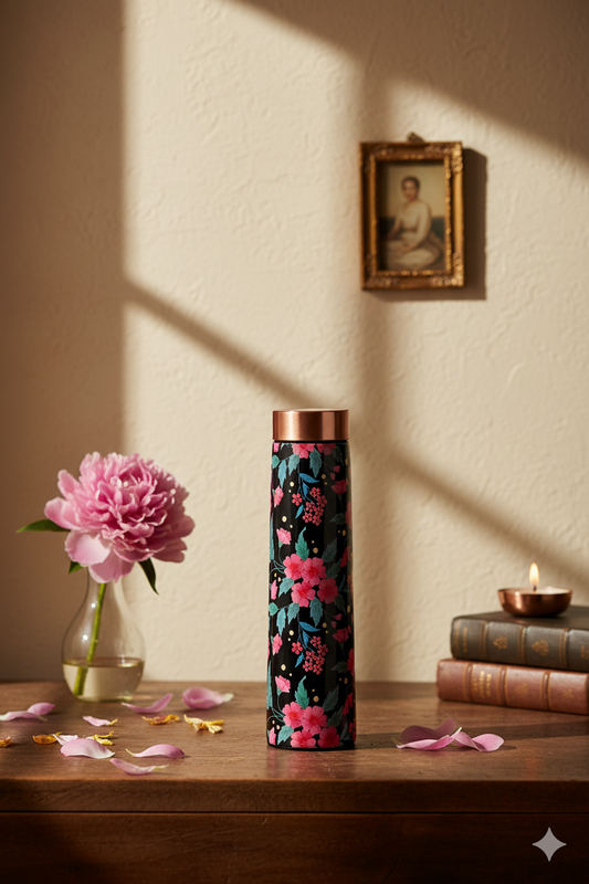 Eclair - Flower Pure Copper Bottle