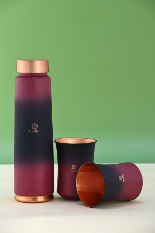 ECLAIR MULTISHADE BOTTLE WITH 2 GLASS-GIFT SET