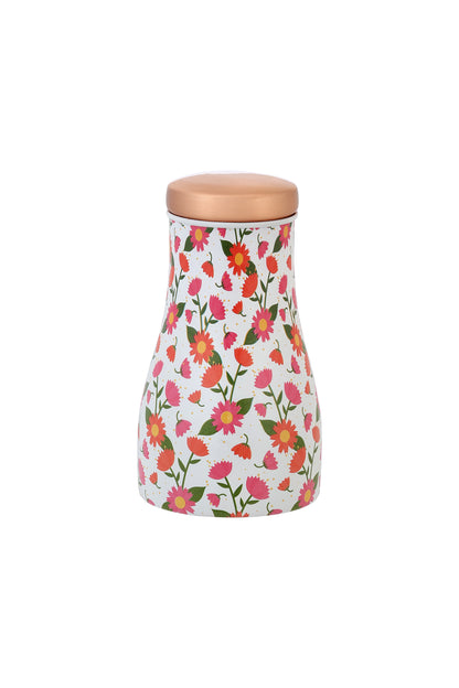 JAR - Colourful Flower Print Pure Copper Jar
