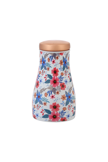 JAR - Fabic Texture Flower Print Pure Copper Jar