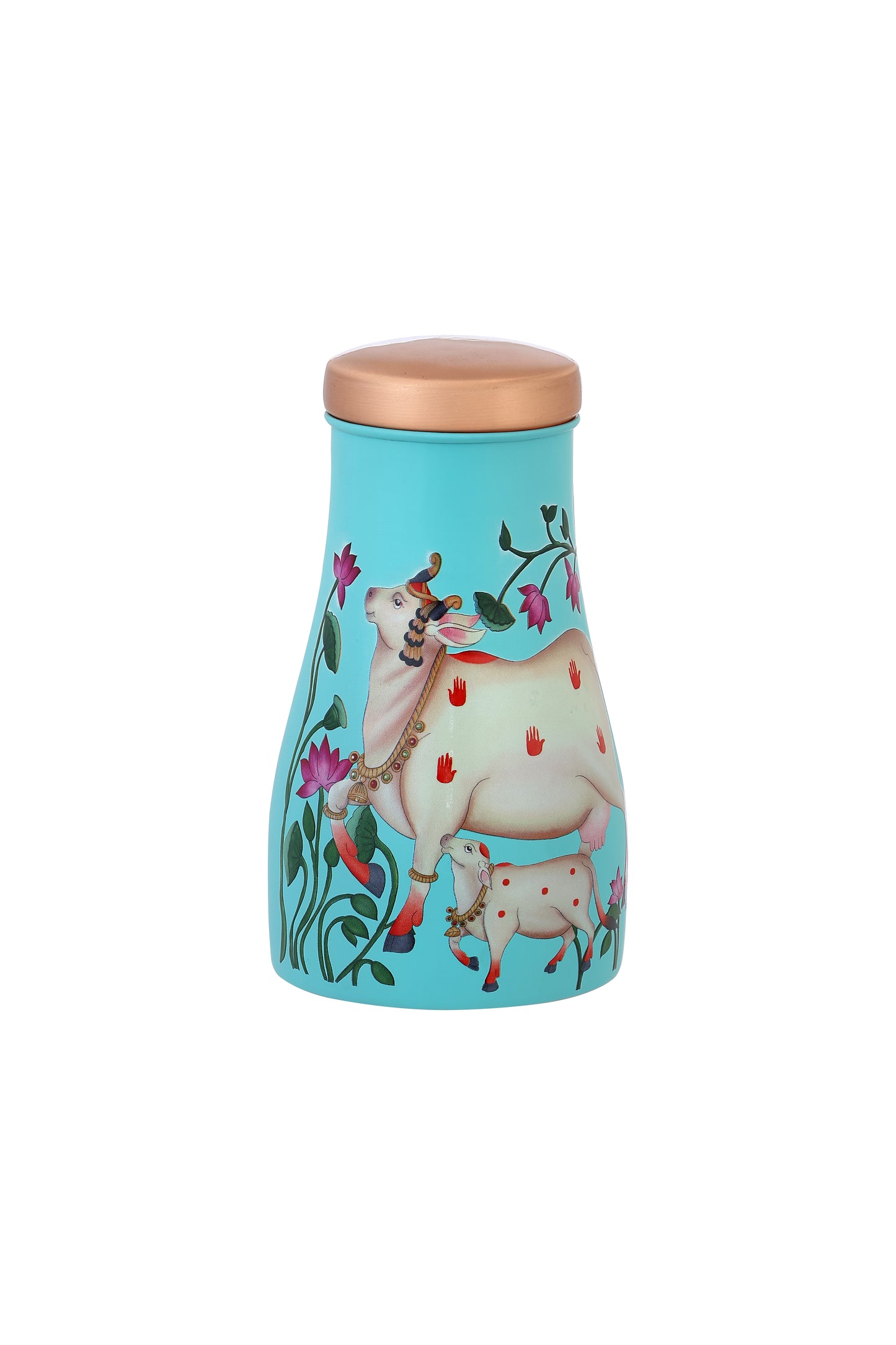 JAR - Nandi Cow Print Pure Copper Jar
