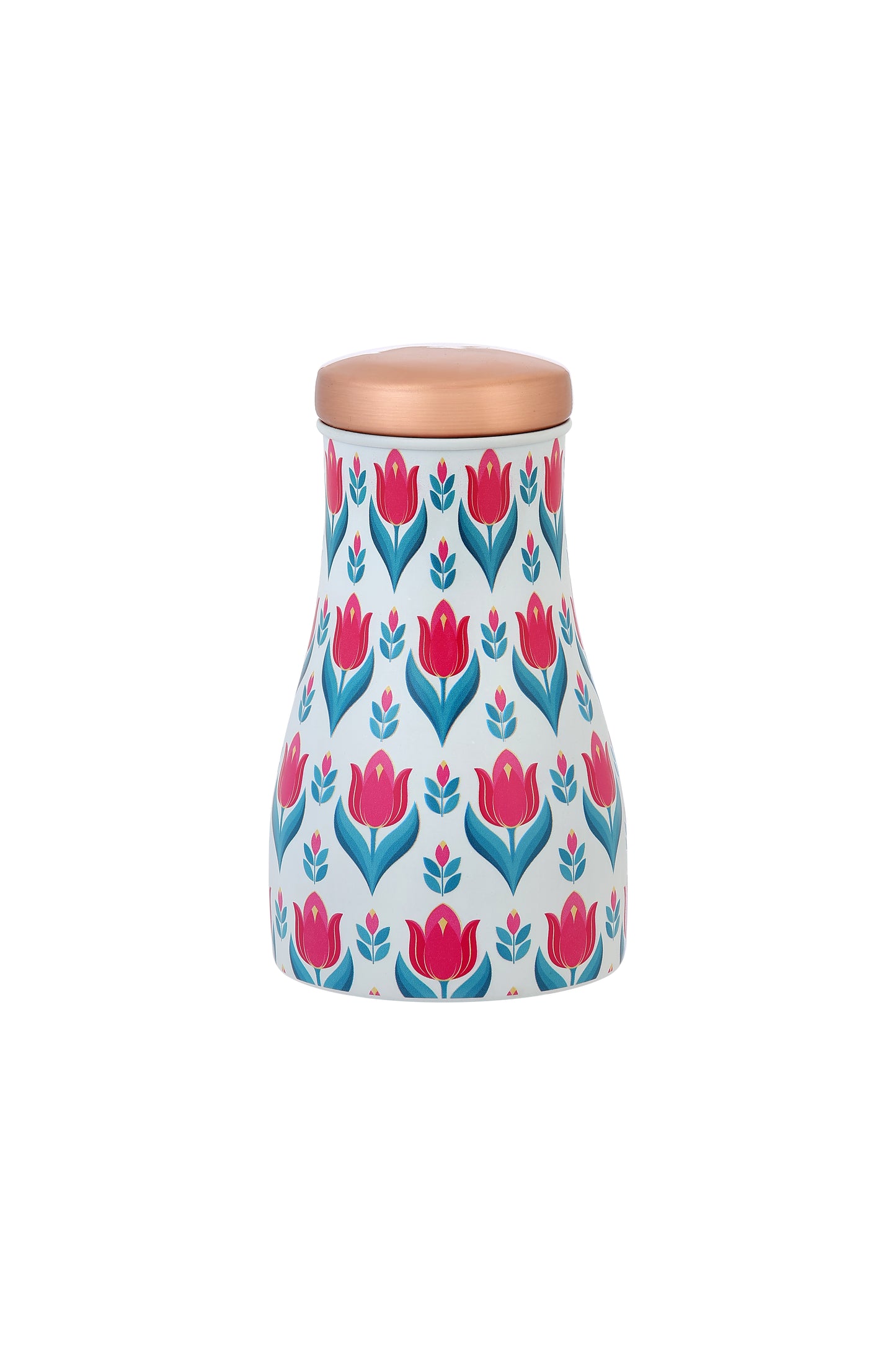 JAR - Pink Flower Print Pure Copper Jar