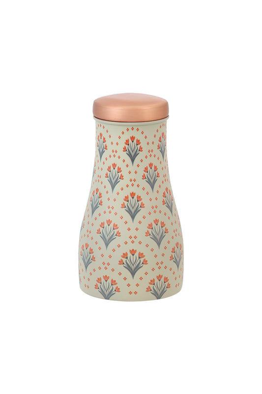 JAR - Tulip Flower Print Pure Copper Bottle