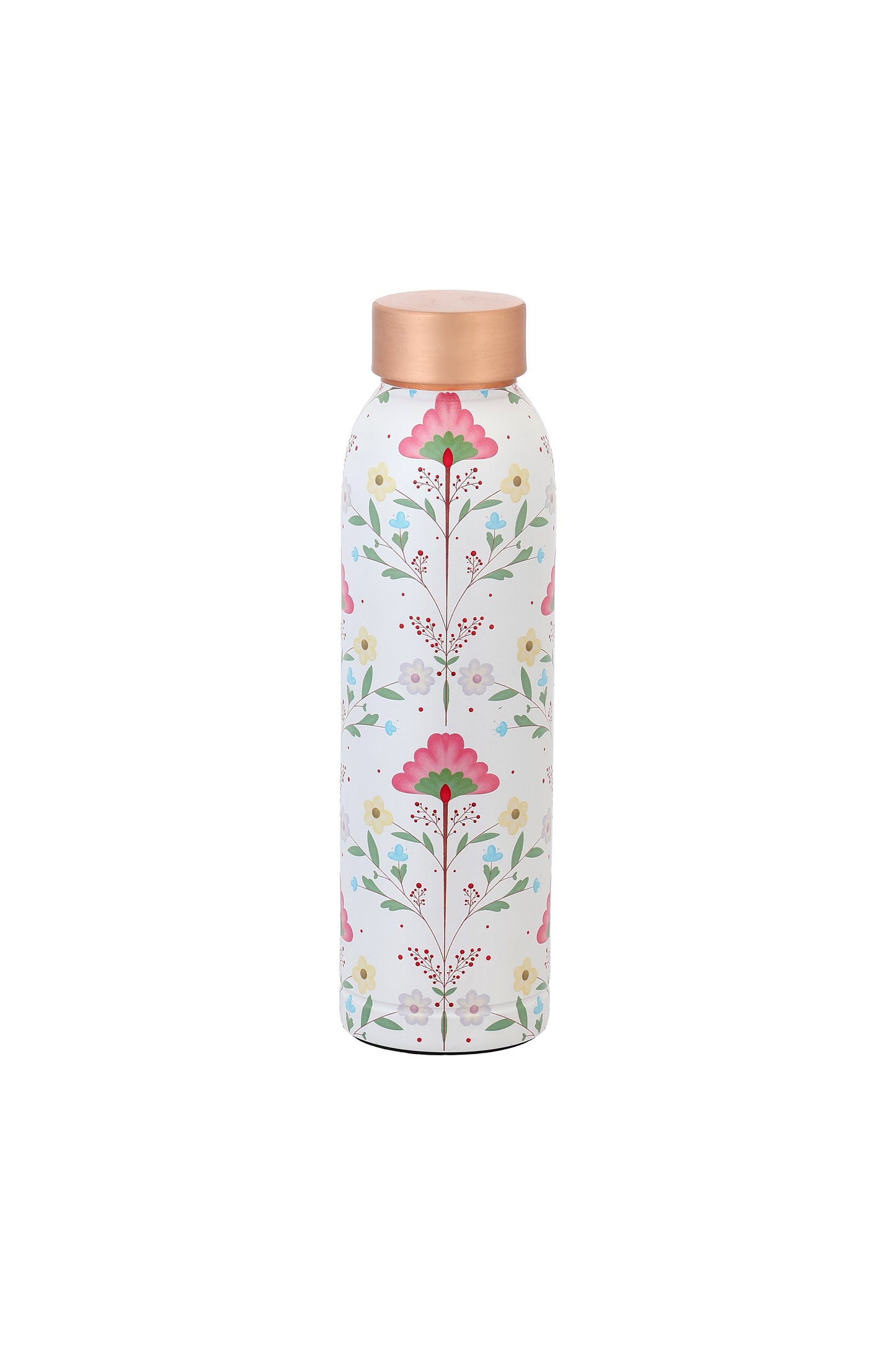 Oreo - Flower with Leafs Print Pure Copper Bottle