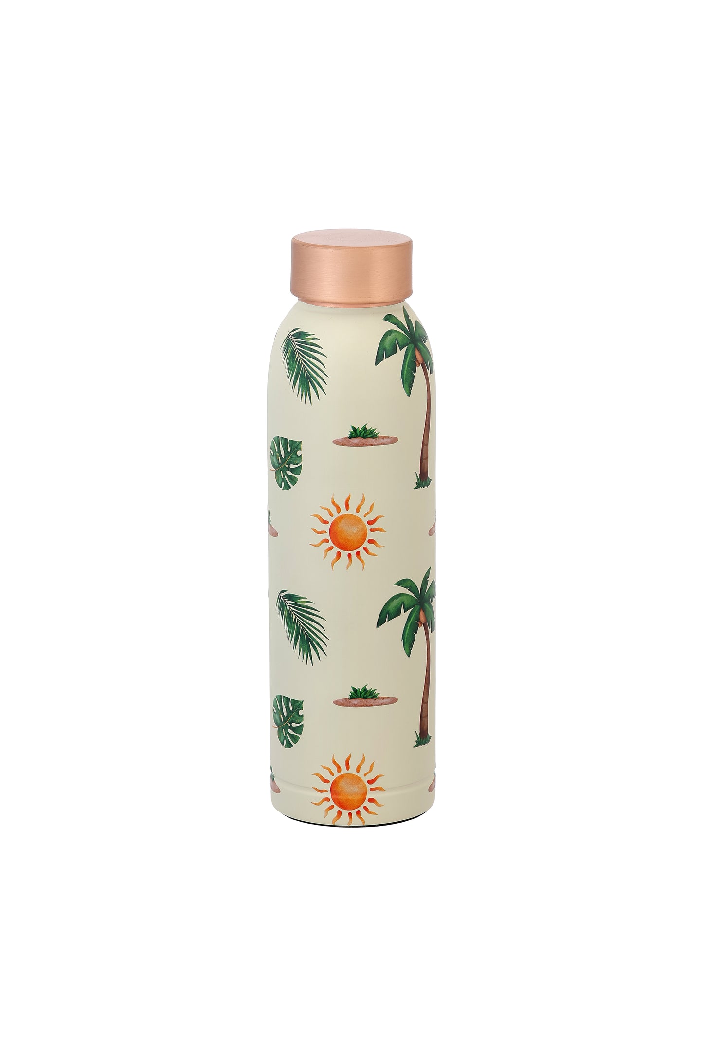 Oreo - Palm Tree With Sun Print Pure Copper Bottle