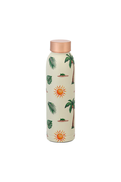 Oreo - Palm Tree With Sun Print Pure Copper Bottle