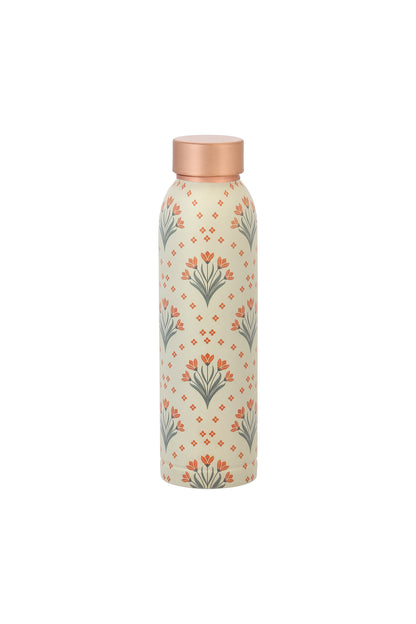 Oreo - Tulip Flower Print Pure Copper Bottle