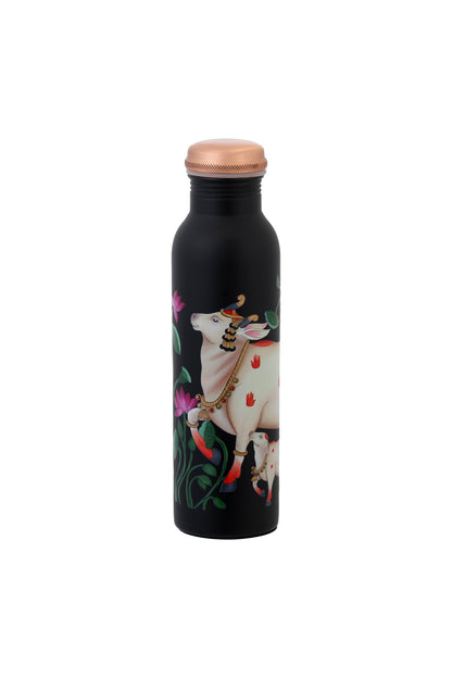 PIE - Cow 2 Print Pure Copper Bottle