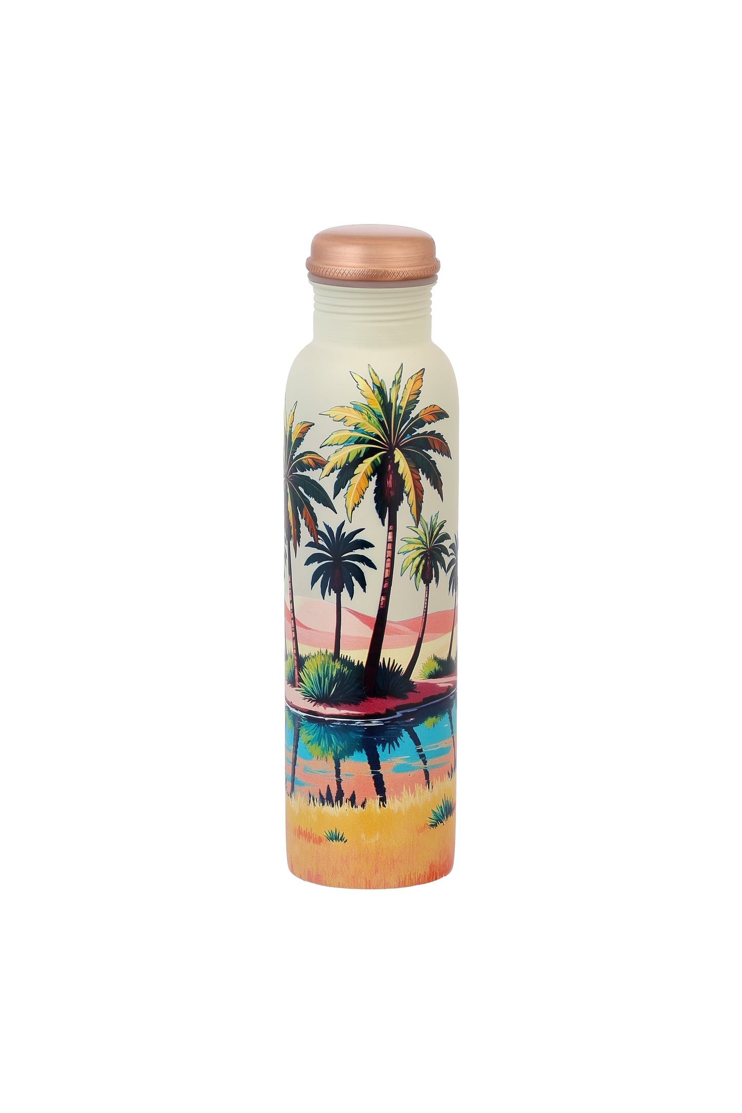 PIE - Desert With Palm Tree Pure Copper Bottle