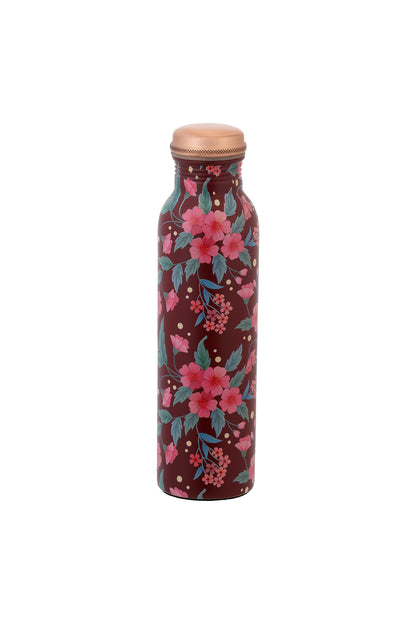 PIE -  Flower Print Pure Copper Bottle