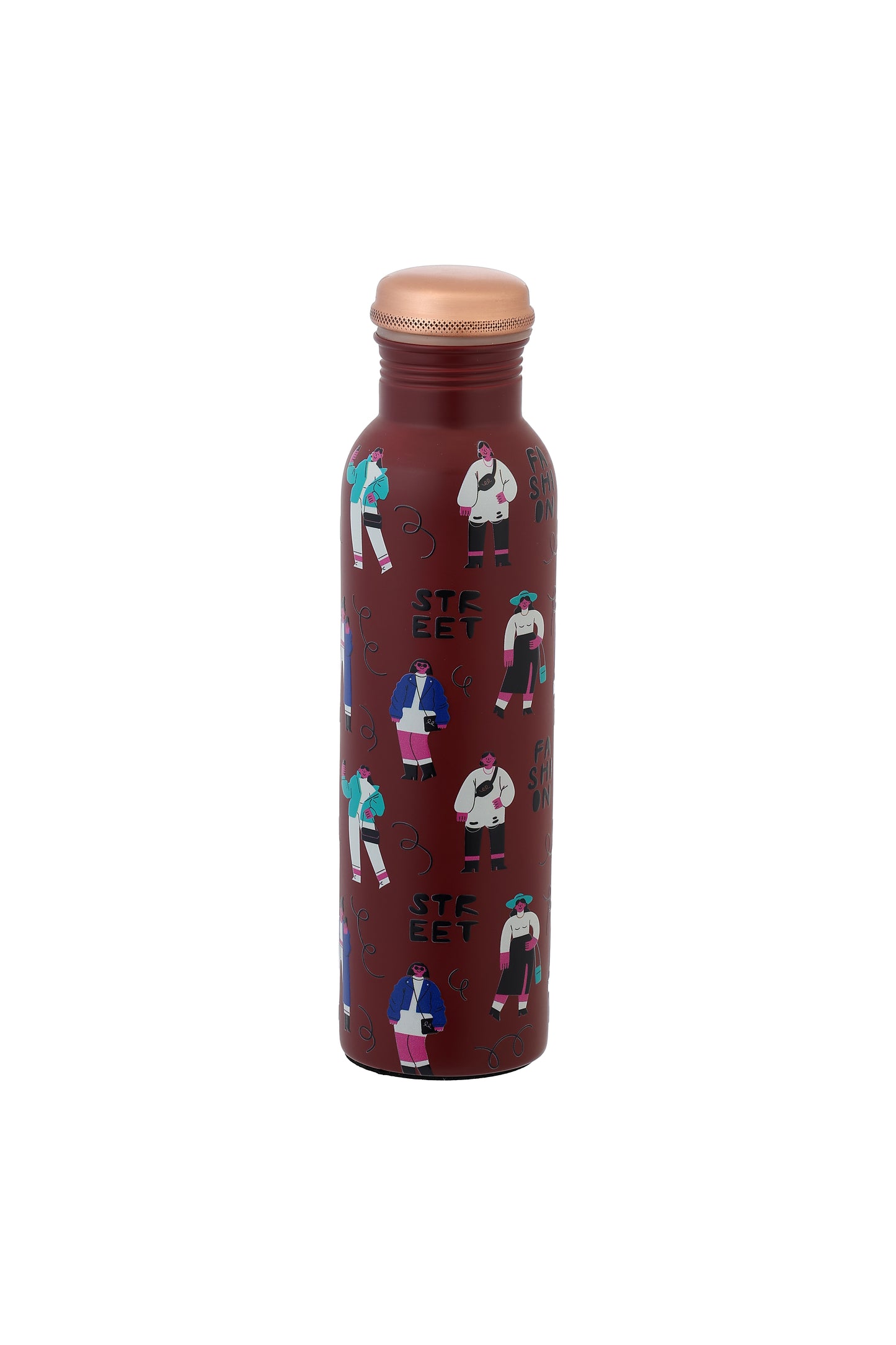 PIE - Genz Fashion Print Pure Copper Bottle