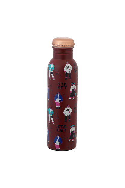 PIE - Genz Fashion Print Pure Copper Bottle