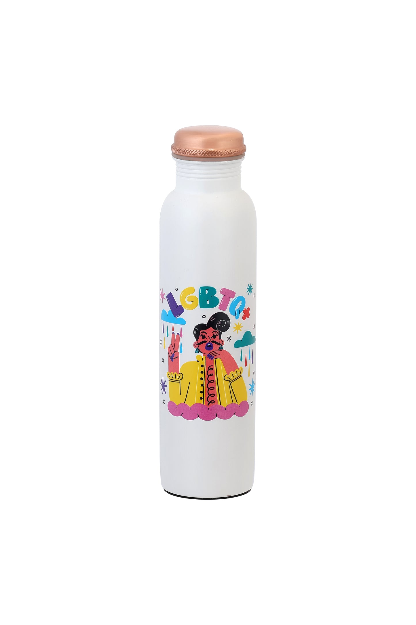 PIE - Genz LGBTQ  Print Pure Copper Bottle