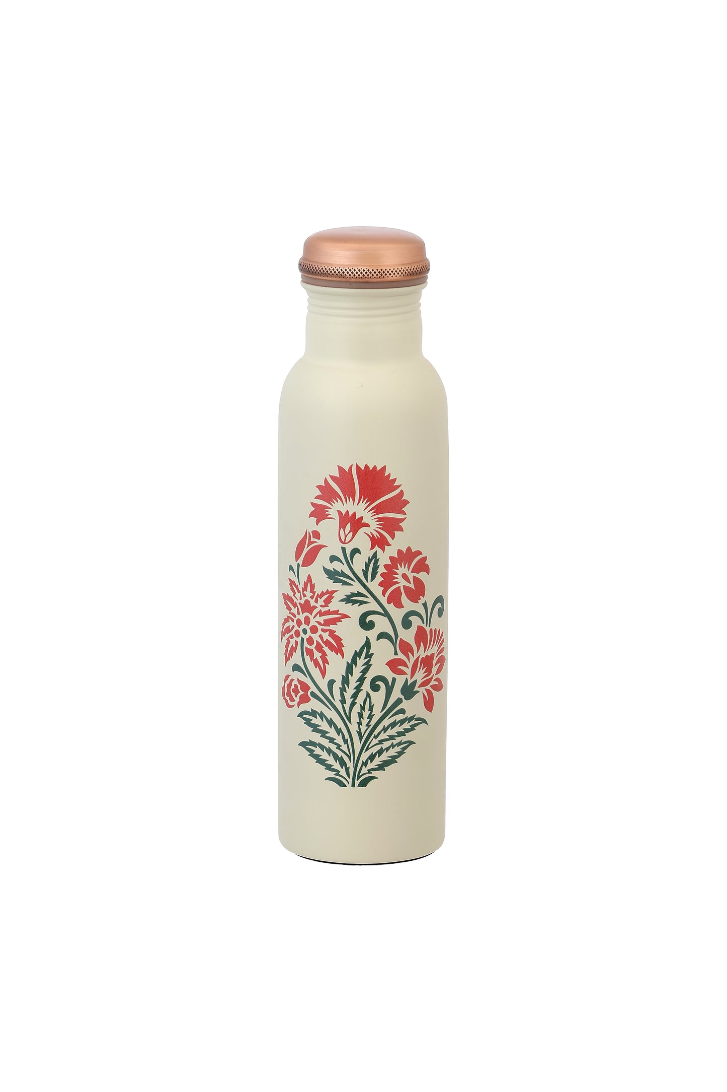 PIE - Sanjhi Flower Print Pure Copper Bottle