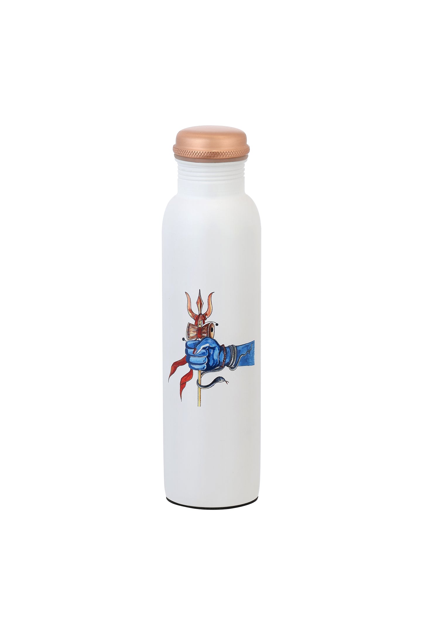PIE - Trishul in Hand Print Pure Copper Bottle