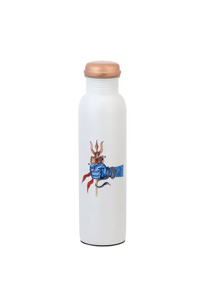 PIE - Trishul in Hand Print Pure Copper Bottle