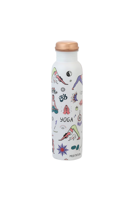 PIE - Yoga Print Pure Copper Bottle