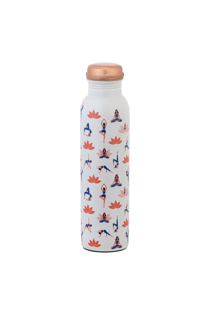 PIE - Yoga with Pose Print Pure Copper Bottle