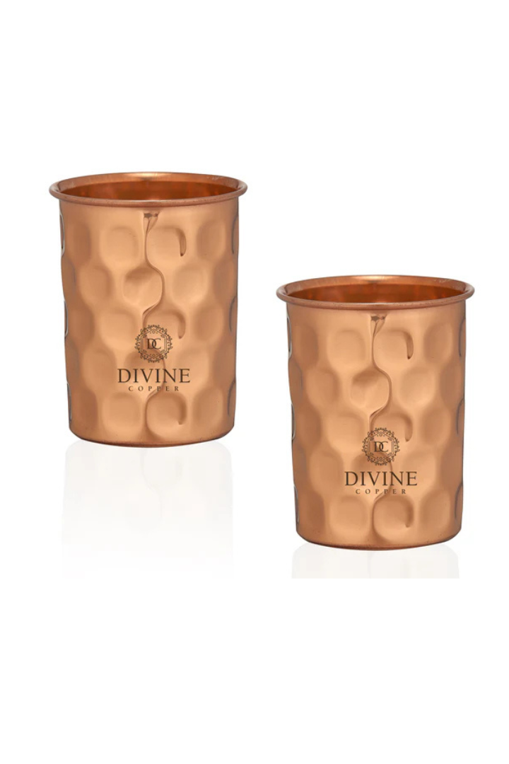 PURE COPPER DIAMOND GLASS -Pack of 2