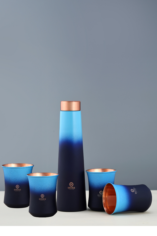 RIVERA MULTISHADE BOTTLE WITH 4 GLASS -GIFT SET