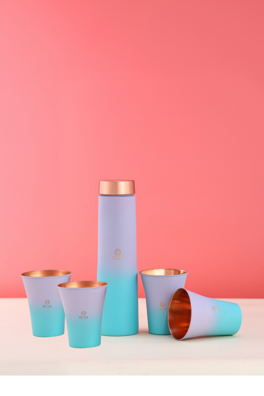 ECLAIR MULTISHADE BOTTLE WITH 4 GLASS- GIFT SET