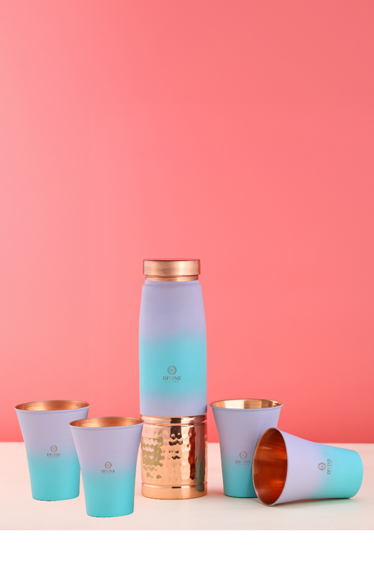 DONUT MULTISHADE BOTTLE WITH 4 GLASS -GIFT SET