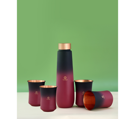 TULIP BOTTLE MULTISHADE WITH 4 GLASS-GIFT SET