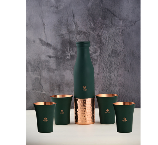 BMC HALF HMD VANTARA GREEN BOTTLE WITH 4 GLASS -GIFT SET