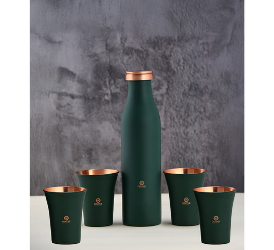 BMC VANTARA GREEN BOTTLE WITH 4 GLASS GIFT SET