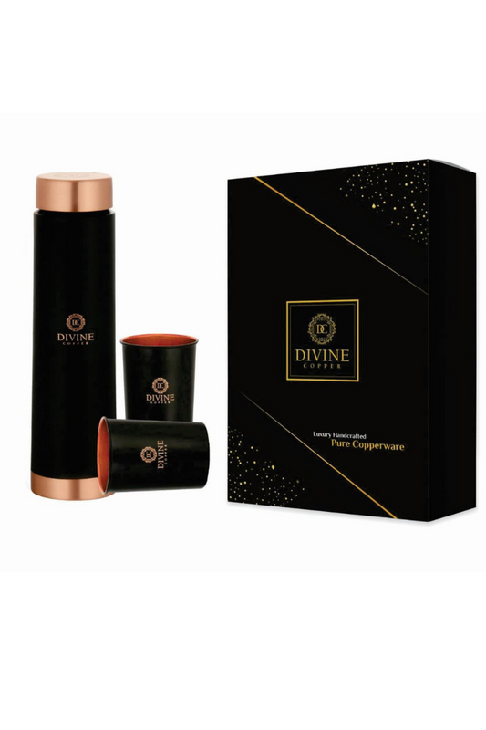 ECLAIR BLACK BOTTLE WITH 2 GLASS GIFT PACK