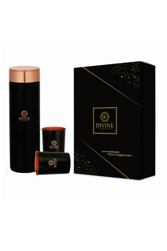 Gift Pack jelly 1000ml Copper Bottle With 2 Glass 300*2
