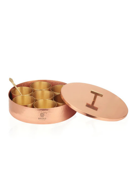 COPPER BRASS SPICE BOX