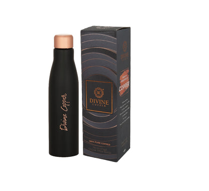ALPHA Black -Pure copper Water Bottle