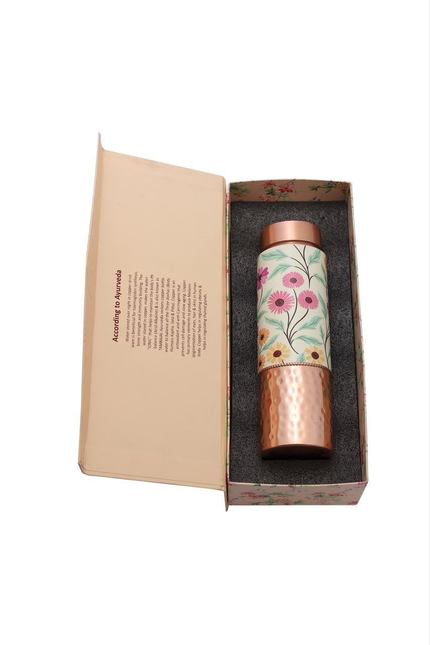 Jelly - Vintage Disty Flower Pure Copper Bottle Gift Set