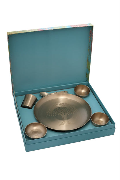 Bronze bhojan Thali set 6 pcs