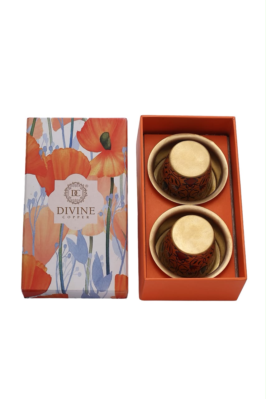 Brass coffee dabara Pack of 2 Gift Pack