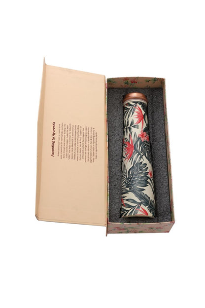 Froyo - Green Leafs Pure Copper Bottle Gift Set