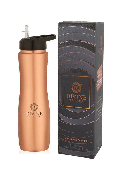 CURVE SIPPER- Plain Pure Copper Bottle