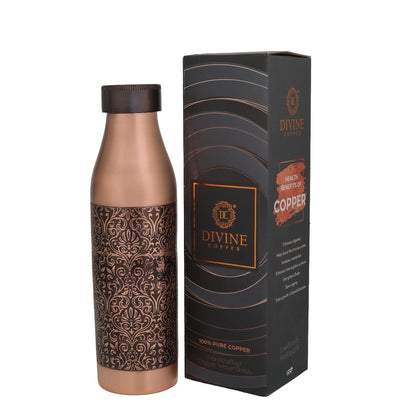 BMC Antique embossed -Pure copper water bottle