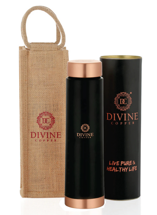 Pure Copper Bottle - Eclair Black 900ml