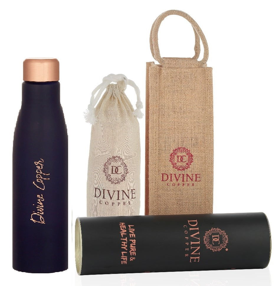 ALPHA Black -Pure copper Water Bottle