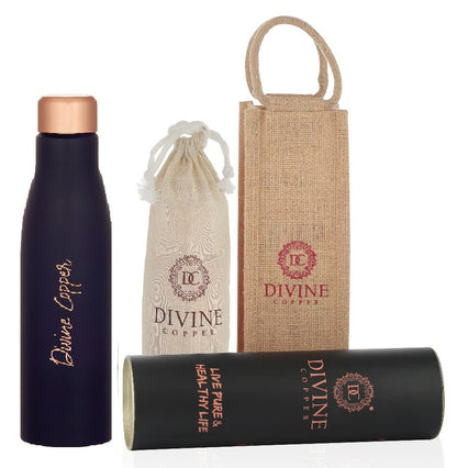 ALPHA Black -Pure copper Water Bottle