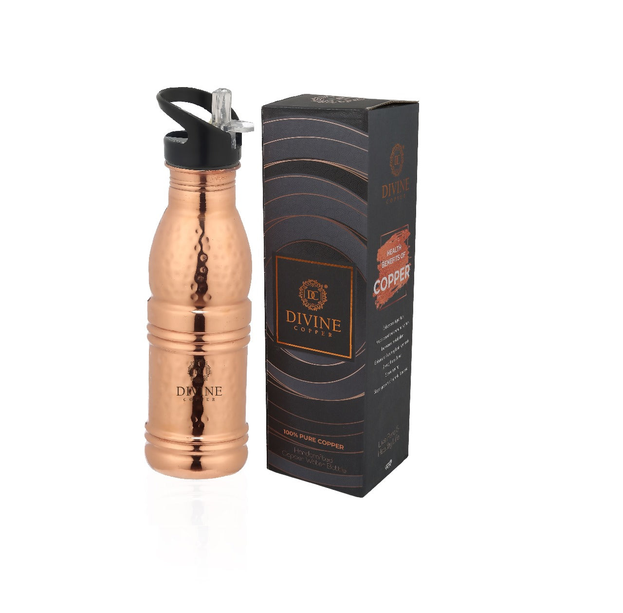 COLA -Hammered Pure Copper Water Bottle